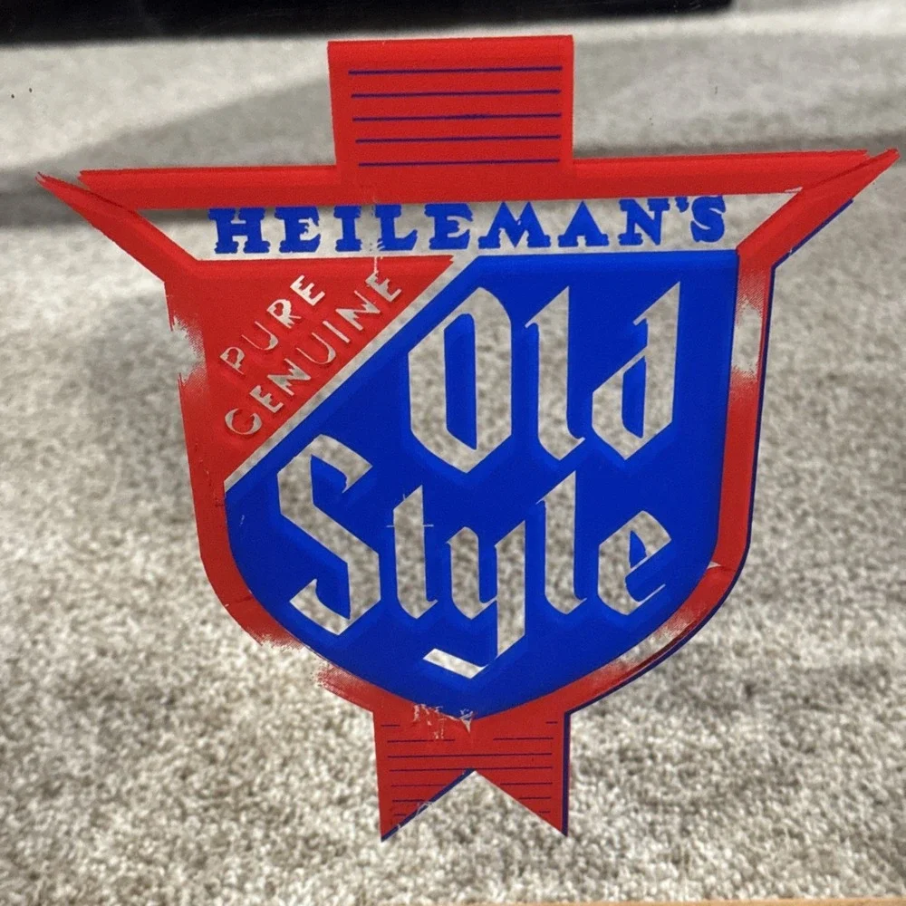 Vintage Hileman's Old Style Beer Bar Decor Mirror Sign Chicago Frame Wooden